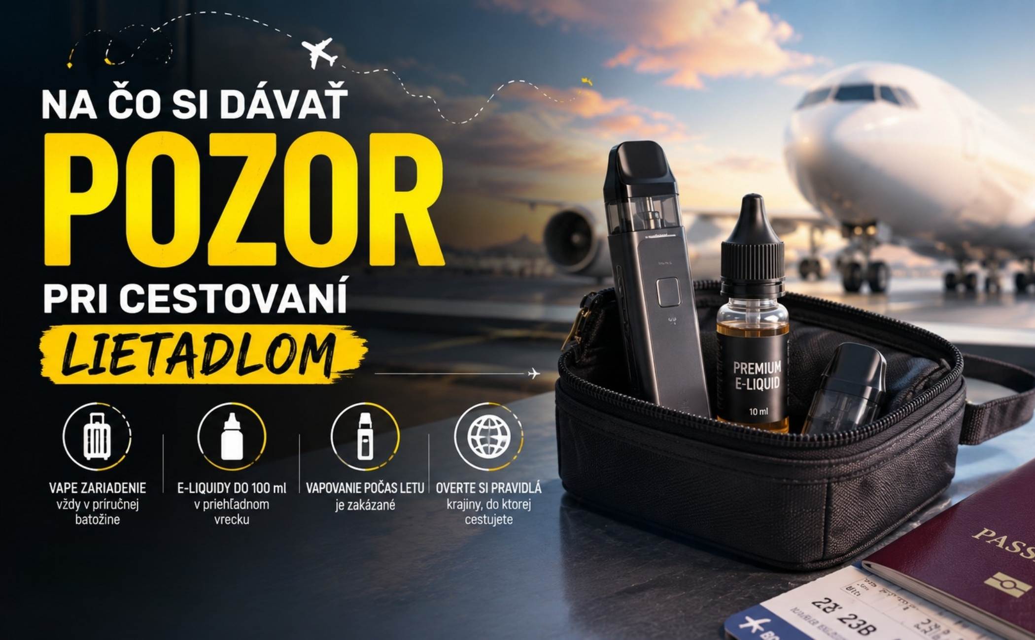Môžem si zobrať vape keď idem lietadlom?